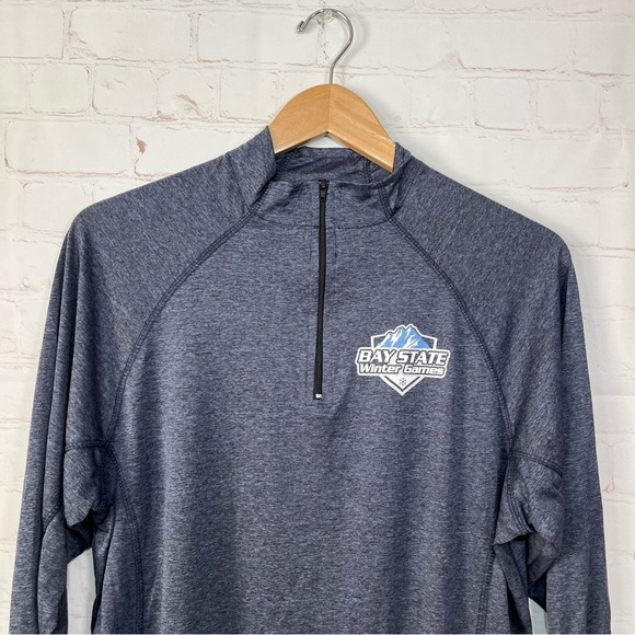 Leslie Jordan Bay State Winter Games 1/4 Zip Performance Shirt Womens Medium - Picture 2 of 9